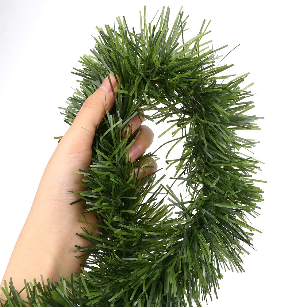 CCINEE 33ft Artificial Pine Garland, Green with, Perfect for Christmas Decor, Home Decor, Wedding, and More