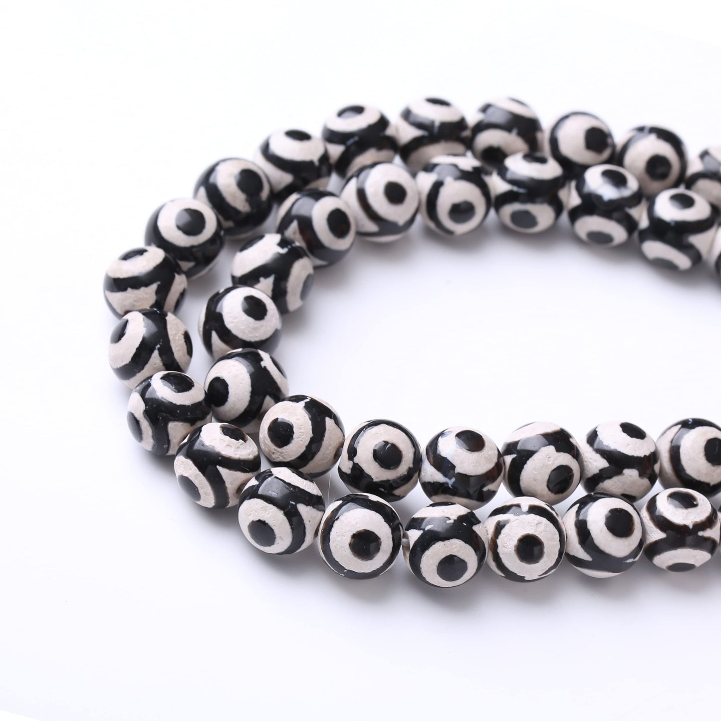 60PCS 6MM Natural Tibetan Stone Beads Round Loose Stone Beads for Jewelry Making DIY Energy Stone Healing Power Bracelet 15"