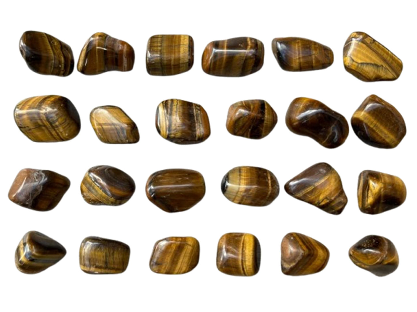GAF TREASURES 5 Pcs Tiger Eye Tumbled Stones, Polished Natural Tiger Eye Gemstone, Tiger Eye Healing Crystals (Tiger Eye)