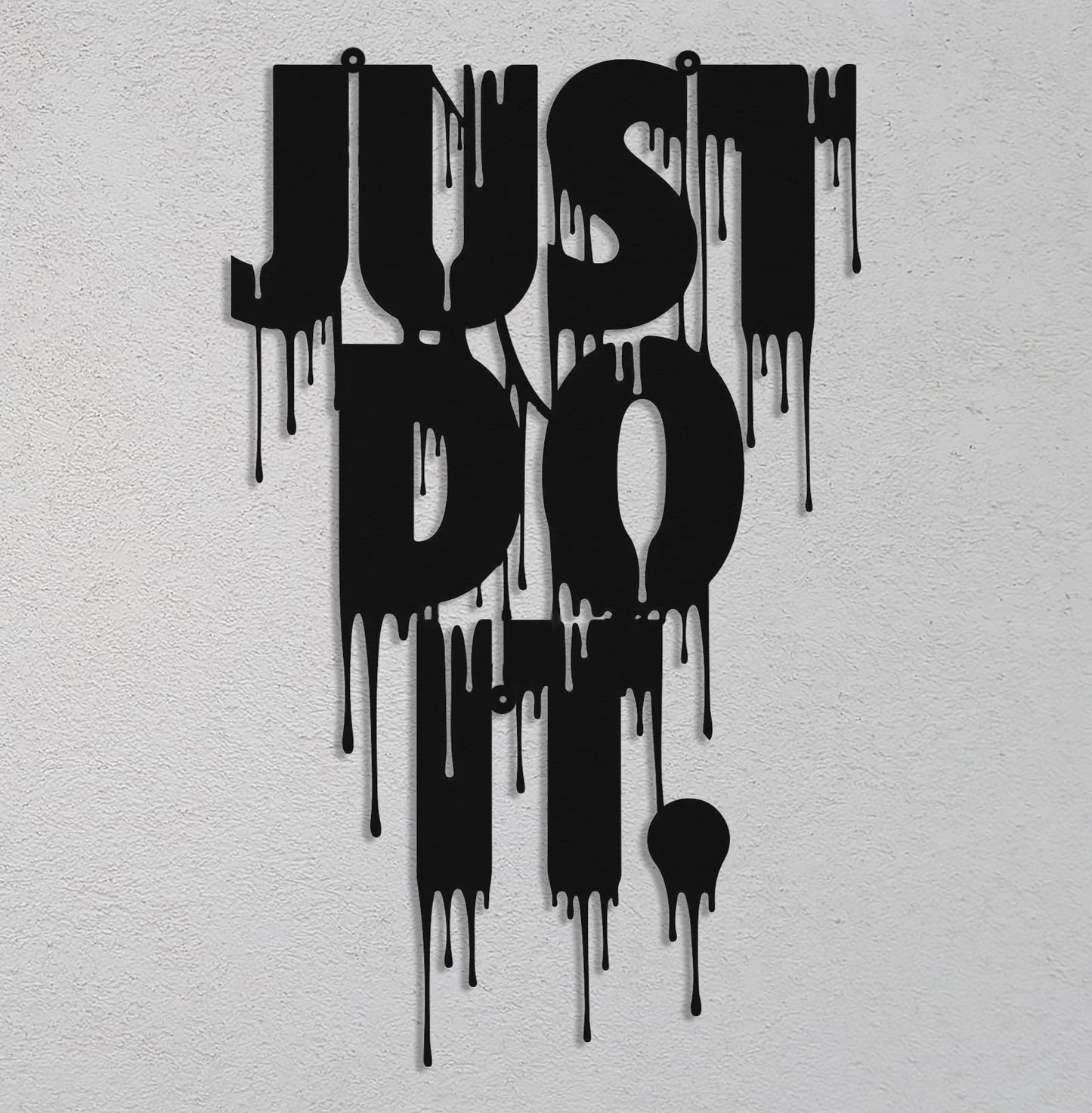 Benziso Motivational Metal Wall Art Inspirational Wall Decor Just Do It Decorative Sign for Office Encouragement Gifts (Black)