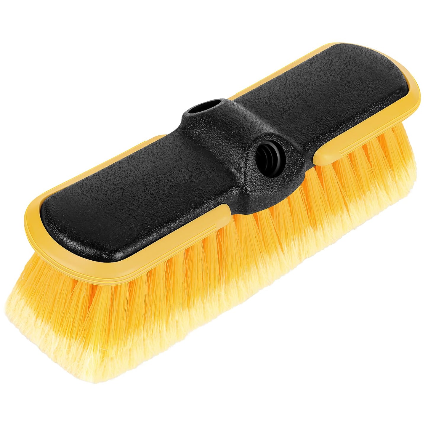 10 Inch Car Wash Brush Head, Scrub Brush Attachment for Long Handle Extension Pole,Outdoor Broom and Scrubbing Brush for Cleaning Window, Wall, House Floor, Deck, Patio, Car (10inch Brush-1Pack)