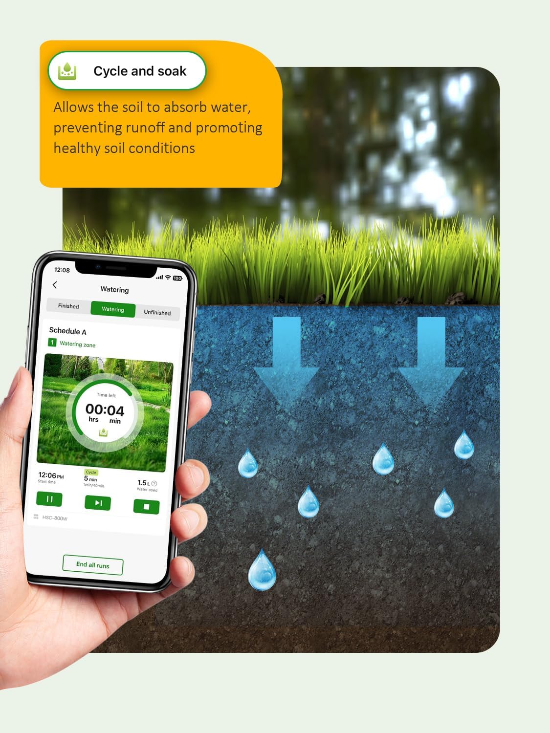 HiOazo Smart Sprinkler Controller WiFi, 8 Zone Irrigation Controller Indoor with Automatic Weather-Based Watering (2025 New Version)