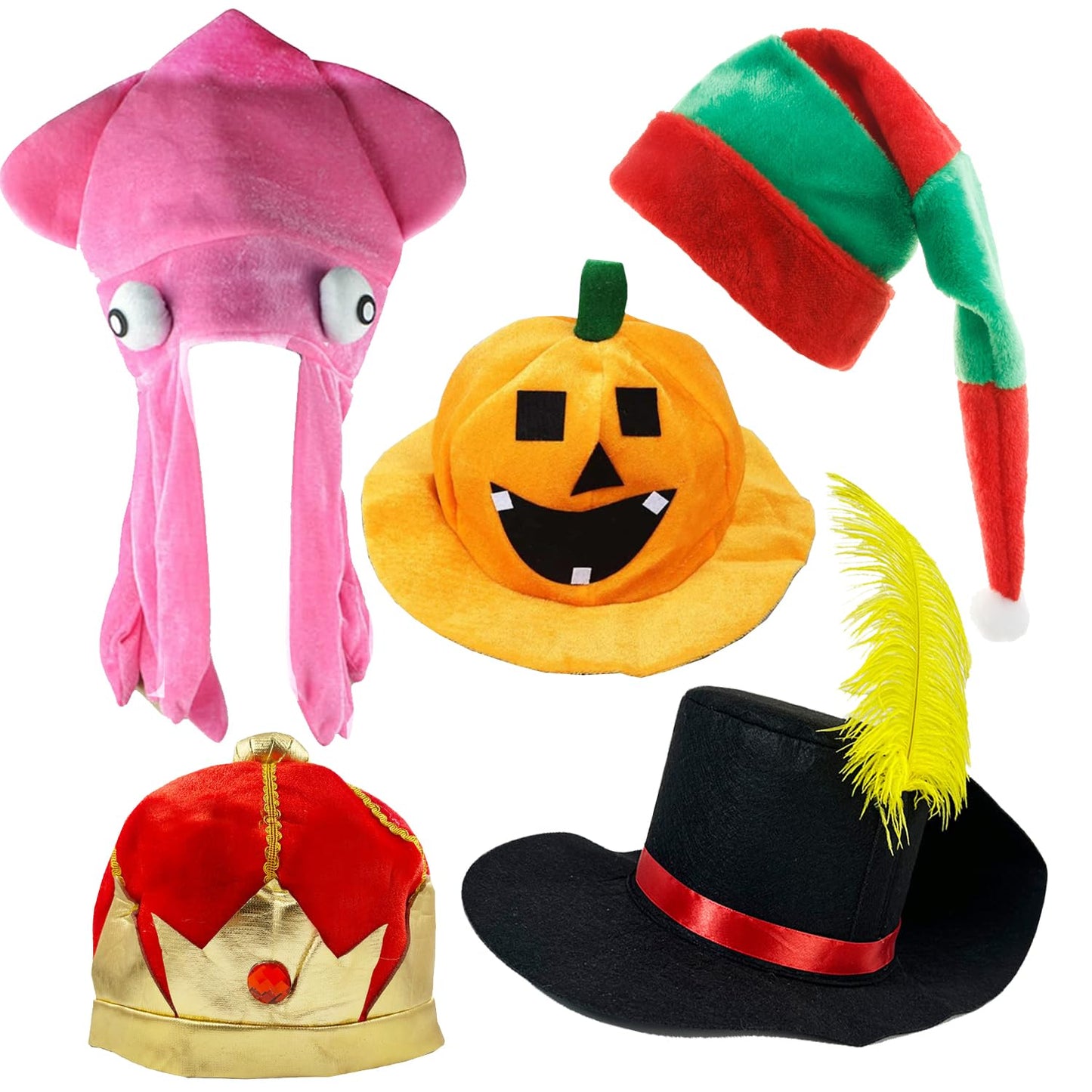 Bulk Premium Funny Hats, 24 Assorted Dress Up Costume Hat, Crazy Party Hats, Novelty Party Hats, Costume Hats for Adults, Teens, Photo Booth Prop for Graduation, Wedding, Birthday, Bachelorette, etc