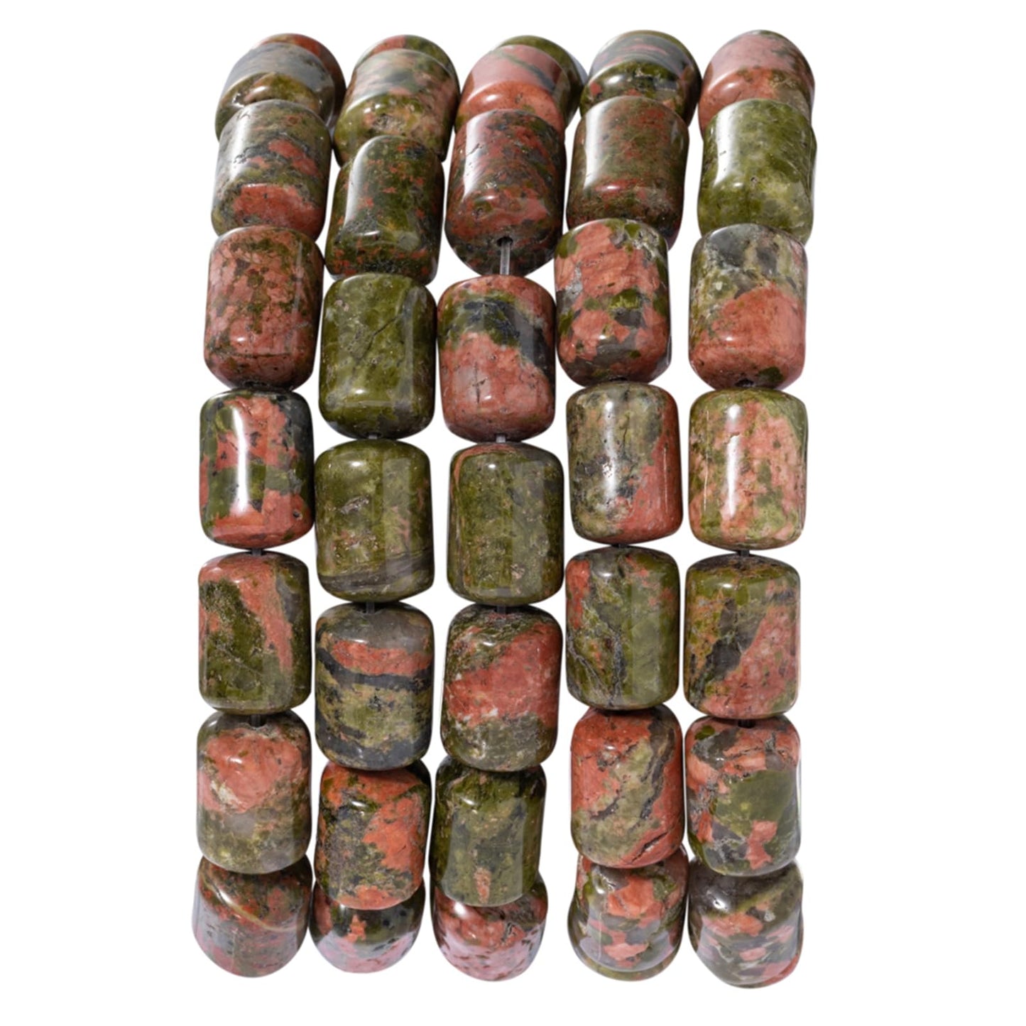 Natural Unakite Cylinder Tube Beads 10x14mm 38cm/str Loose Semi Gemstone Stone Beads for Making Bracelets Necklace