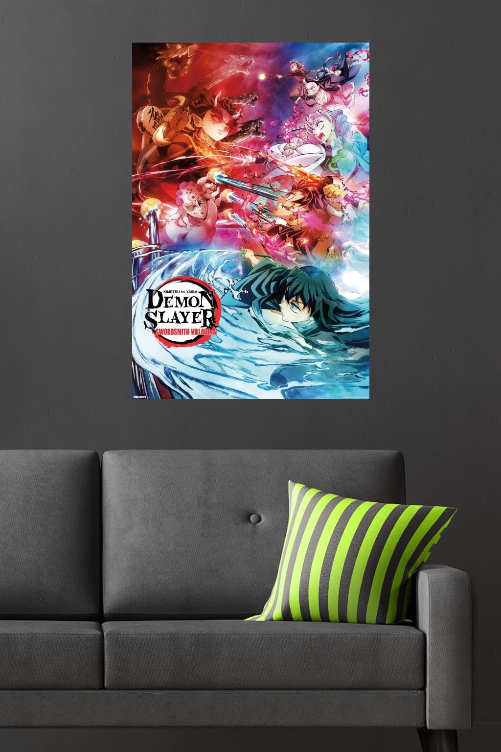 Demon Slayer: Swordsmith Village - Key Art 2 Wall Poster, 34L" x 22.4W", Unframed Version
