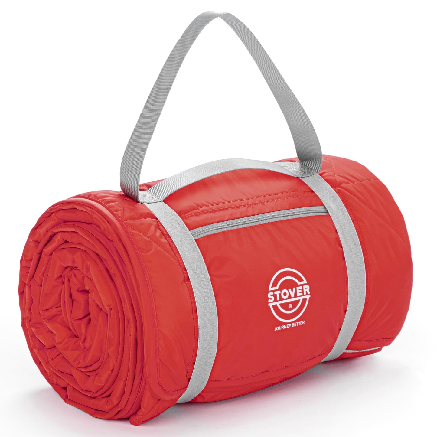 STOVER Large Waterproof Outdoor Stadium Blanket- Extra Thick Soft Fleece Camping Blanket for Travel, Picnics, Sports, Dogs 79"x55", Warm, Windproof, Sand-Proof, Lightweight, Packable (Stadium Scarlet)