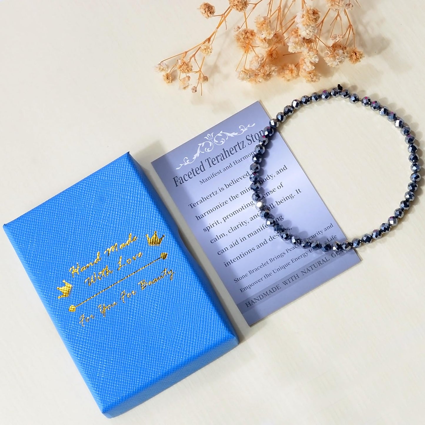 MASSIVE BEADS Natural Genuine Gemstone Beads Healing Crystal Chakra Reiki Jewelry Faceted Round Beads Bracelets (Terahertz Stone, 3mm)