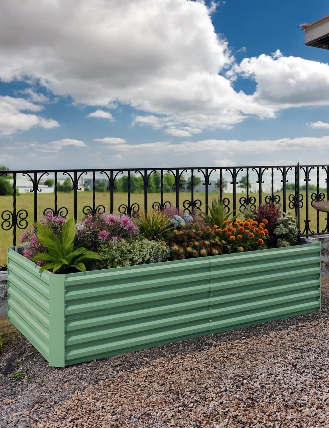 CABIHOME 2 Pcs 6x3x2 Ft Galvanized Raised Garden Bed, Deep Root Planter Box for Vegetables, Flowers, Herbs- Large Metal Raised Garden Bed Kit for Outdoor Use, Green