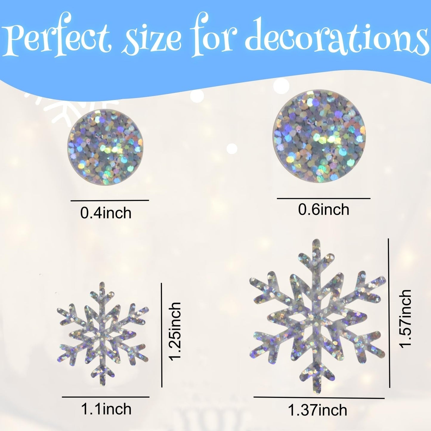 Blopee Snowflake Confetti, 300 PCS Christmas Confetti for Winter Wonderland Party Decorations, holographic Snow Table Scatter for Winter Wonderland Baby Shower Decorations