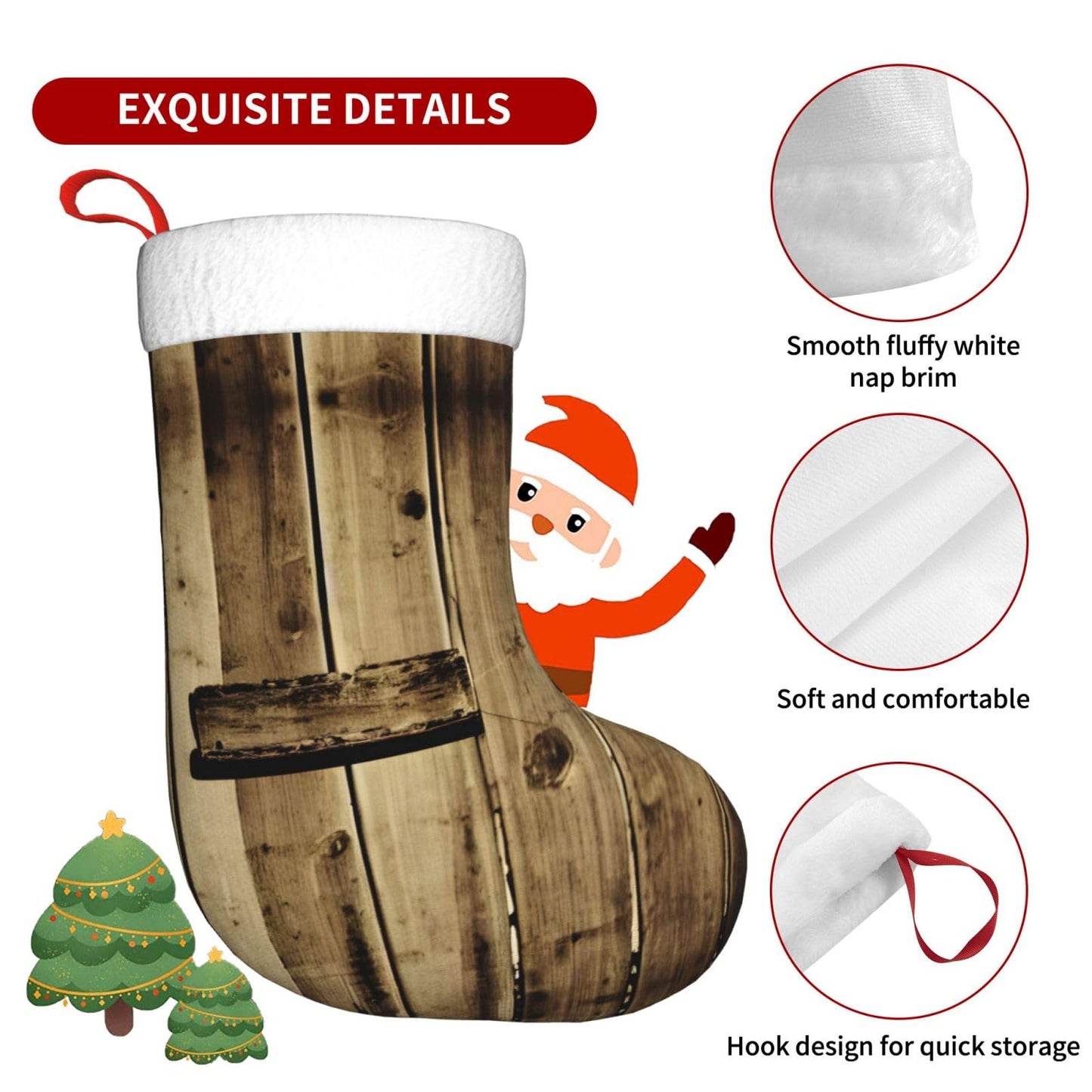 UUIKLPOL Board Print Holiday Decorative Socks,Classic Christmas Stockings Festive Ornaments,Joyful Season Socks