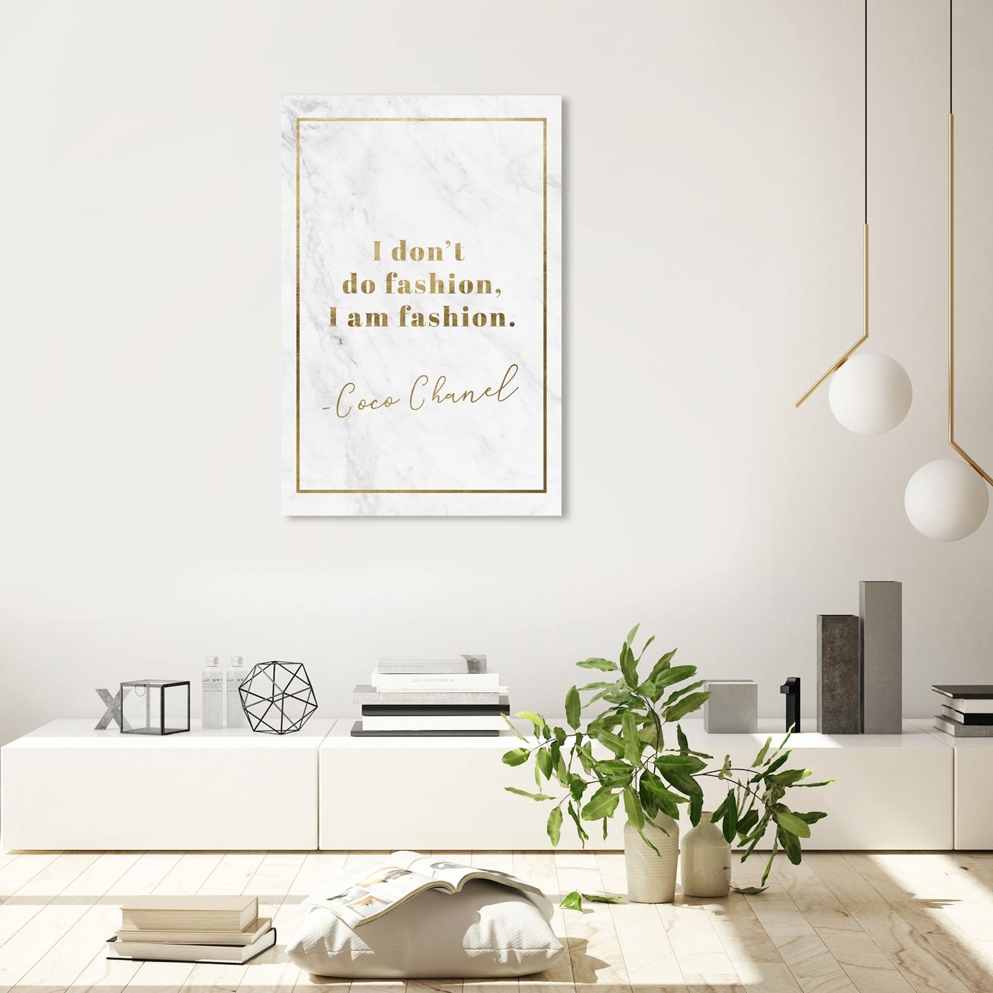 Oliver Gal Typography Wall Art Canvas Prints Quotes and Sayings I Dont Do Fashion Gold Home Décor, 24" x 36"