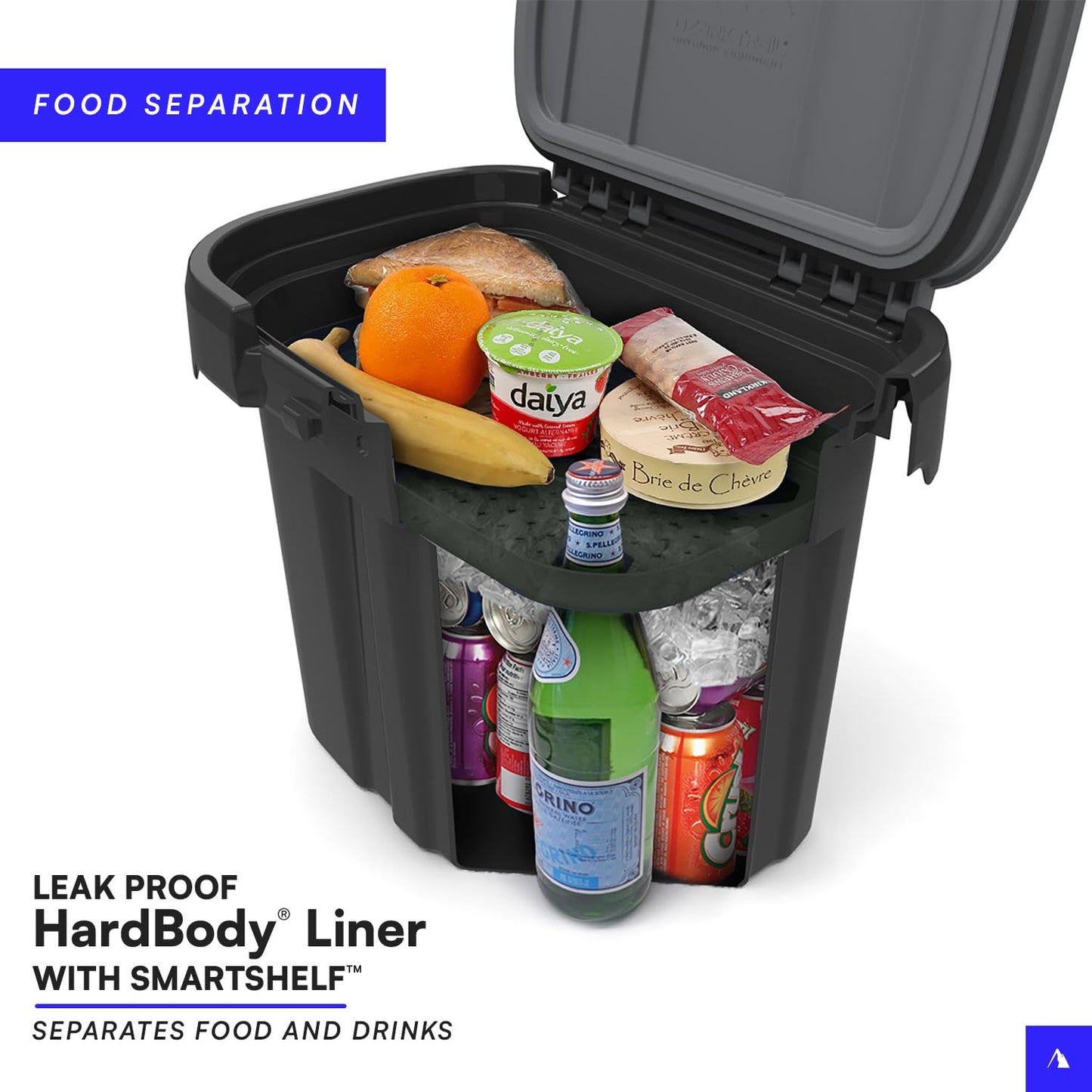Titan by Arctic Zone Deep Freeze Cooler - 36 Can Zipperless Welded Cooler with Deep Freeze Insulation, Microban, HardBody Liner with SmartShelf - Cold Front Blue