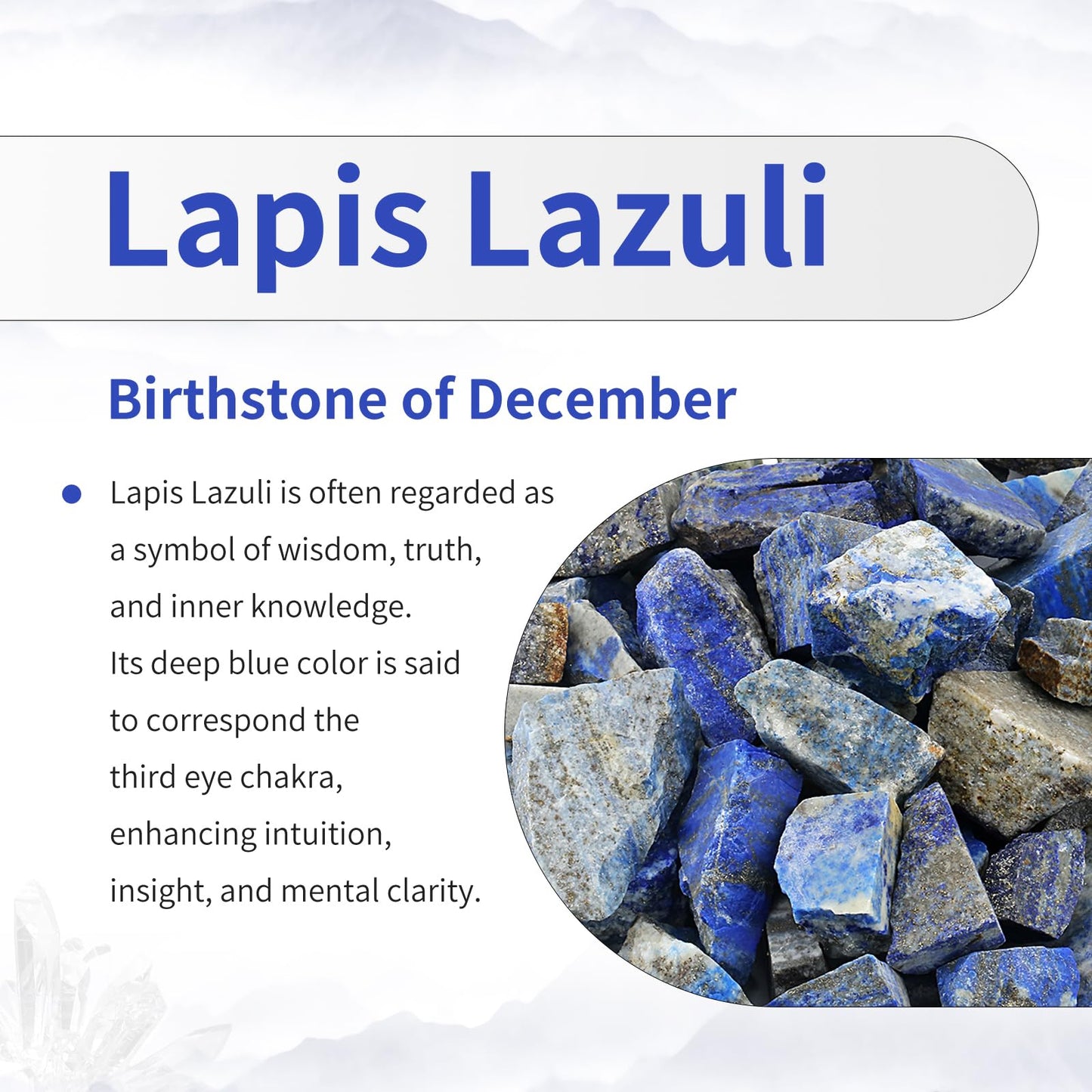 TUMBEELLUWA Healing Stone Bracelet 8mm Beads Chakra Crystal Energy Heart Charm Bracelet Handmade Jewelry for Women, Lapis Lazuli