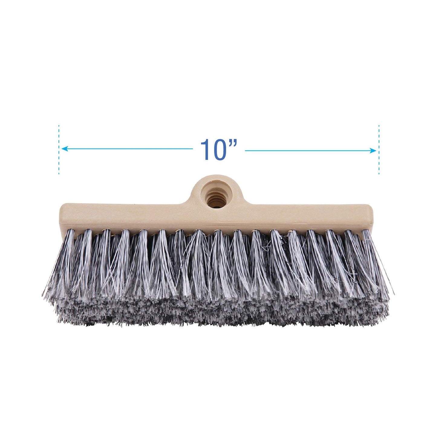 Boardwalk BWK8420 Dual-Surface Vehicle Brush, 10" Long, Brown