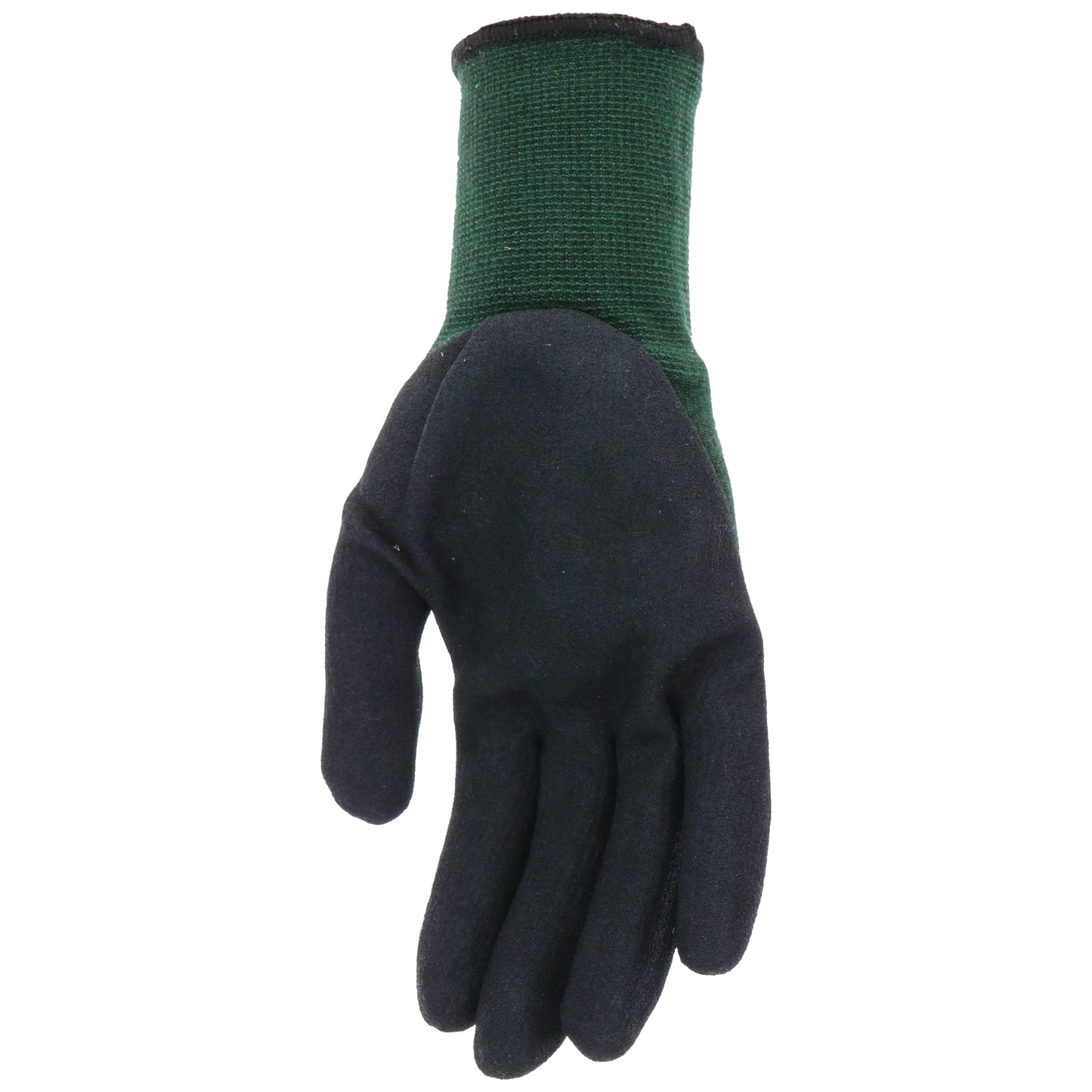 MUD Bamboo Flex Garden Gloves, Moisture-Wicking & UV Protection Polyurethane/Nitrile Coated, Enhanced Grip, Puncture Resistant, Green/Black, Large (SM7197G/LXL)
