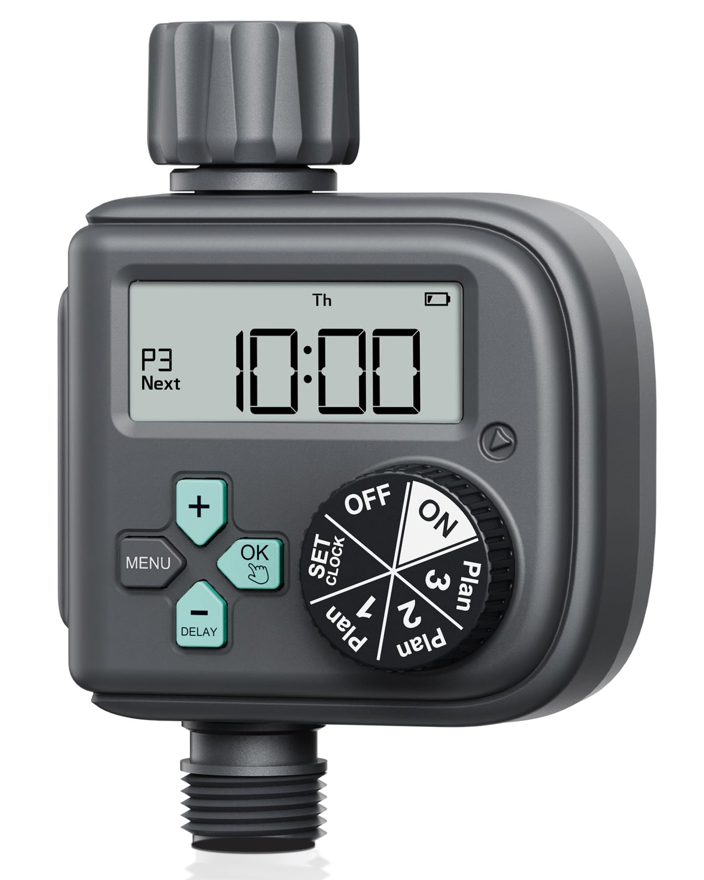 RAINPOINT Sprinkler Timer with 3 Independent Programs, Hose Timer with Rain Delay/Manual/Automatic Irrigation System, Watering Timer for Garden, Lawn, Yard