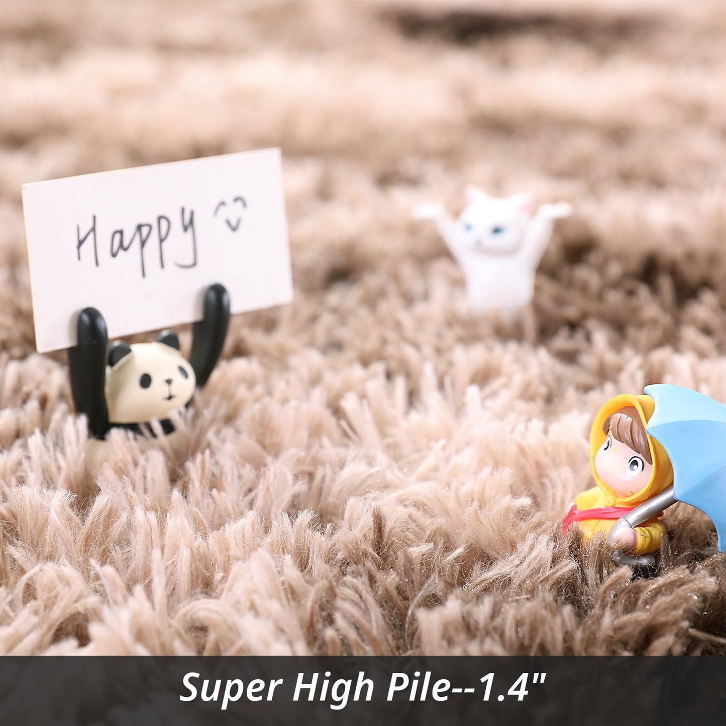HOMBYS Shaggy Area Rug 10x14 Feet, Ultra Fuzzy Large Plush Faux Fur Carpet for Living Room Bedroom, Non-Skid Fuzzy Rug for Kids Playroom Home Decor,