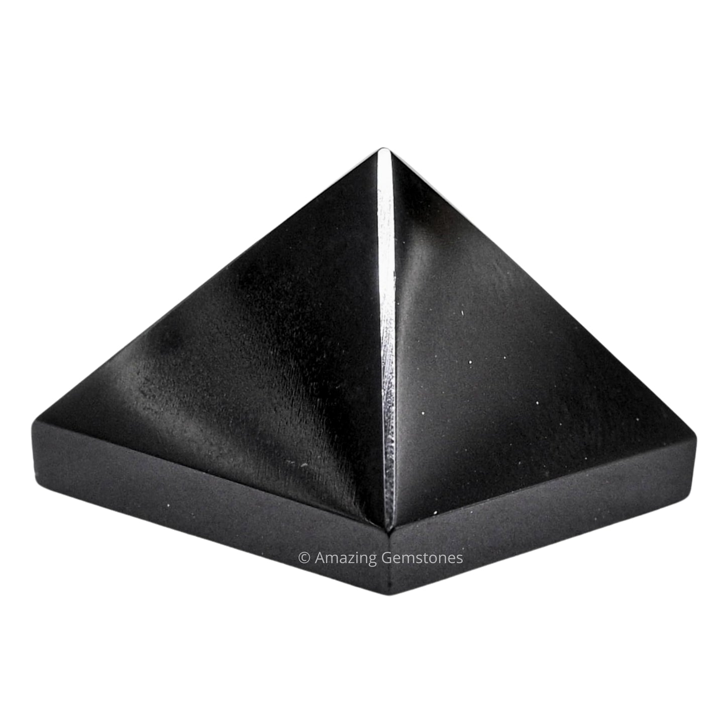 Amazing Gemstone Black Obsidian Pyramid Crystal Healing Stones - 1" Great Pyramid Figurine of Natural Stone Pyramid for Meditation, Reiki, Chakra Balancing and Crystal Pyramids Grid