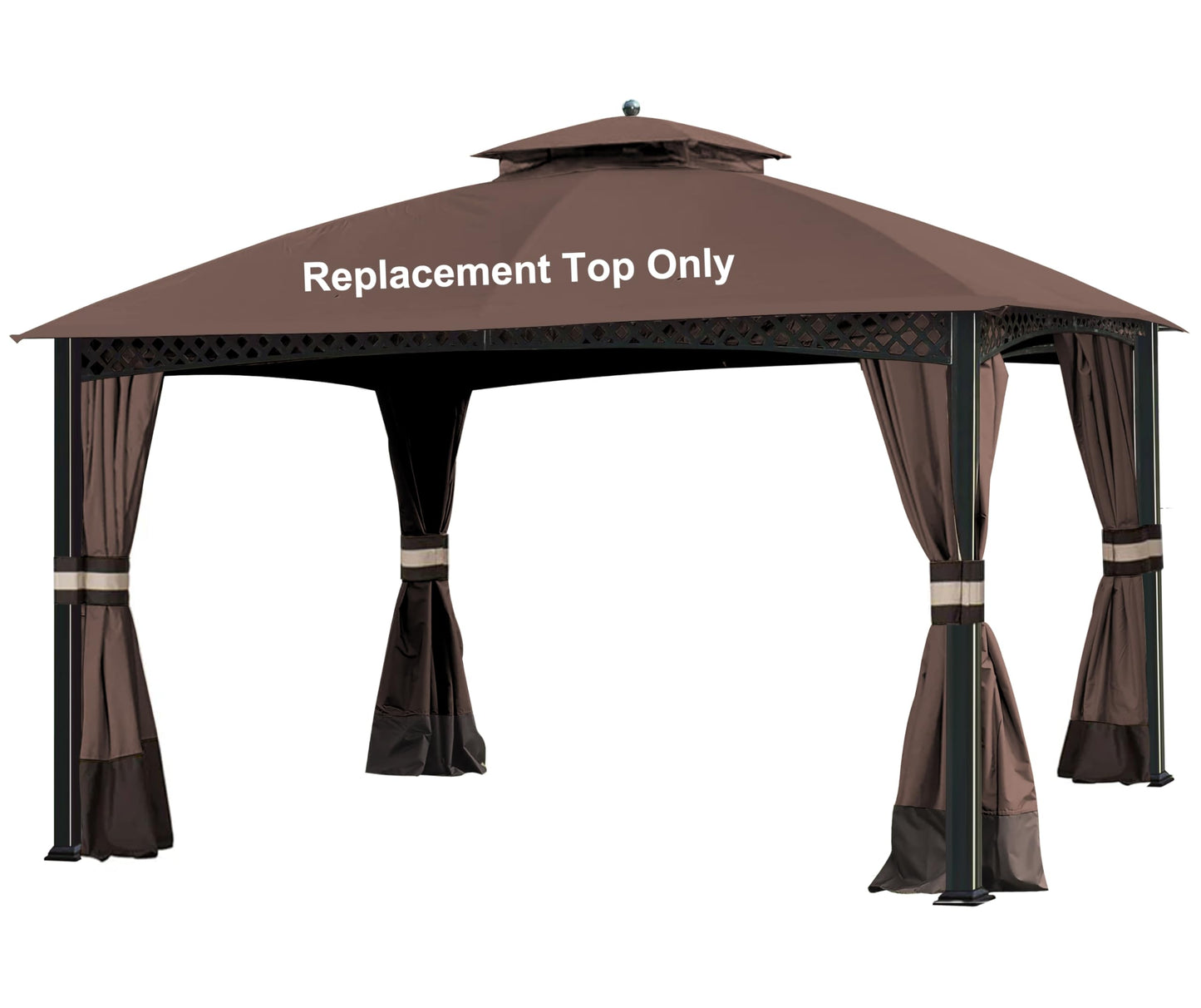SCOCANOPY Replacement Canopy Cover Compatible with Windsor Gazebo L-GZ717PST-C, 810213583,(Brown)