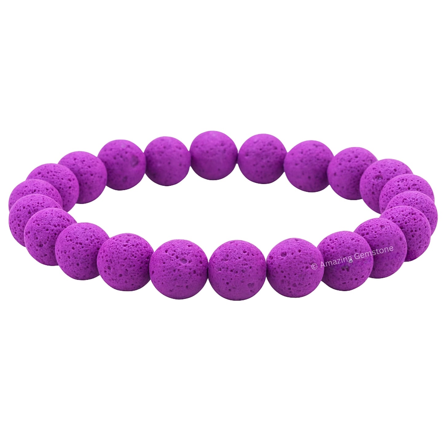Amazing Gemstone Crystal Bracelet for Women Men's Gifts - Protection Healing Crystal Bracelet - 8mm Gemstone Beaded Stretchable Bracelet Pulseras Para Hombres Mujer Stocking Stuffers Mothers Day Gift (Purple Lava)