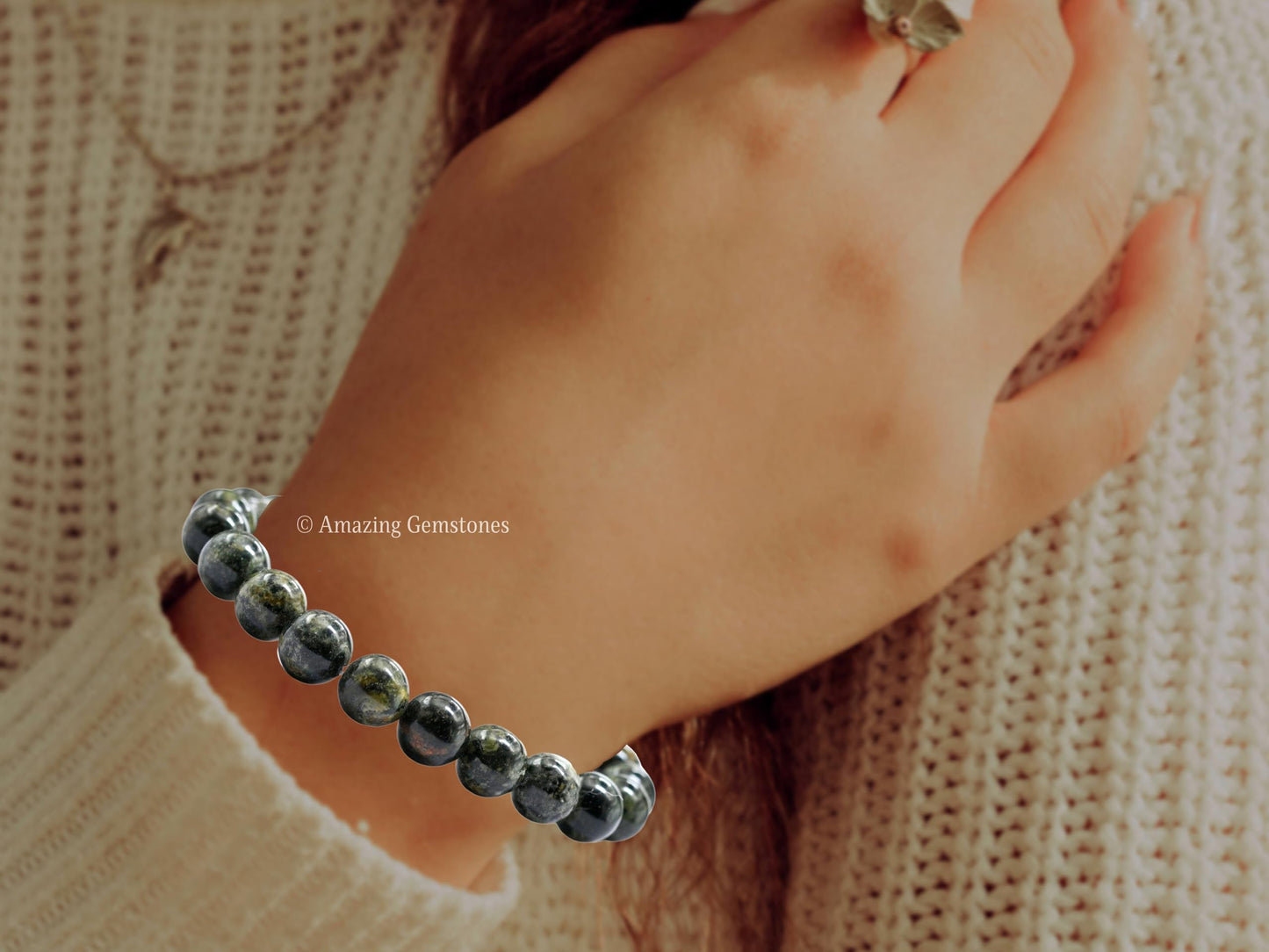 Amazing Gemstone Crystal Bracelet for Women Men's Gifts - Protection Healing Crystal Bracelet - 8mm Gemstone Beaded Stretchable Bracelet Pulseras Para Hombres Mujer Stocking Stuffers Mothers Day Gift (Kambaba Jasper)