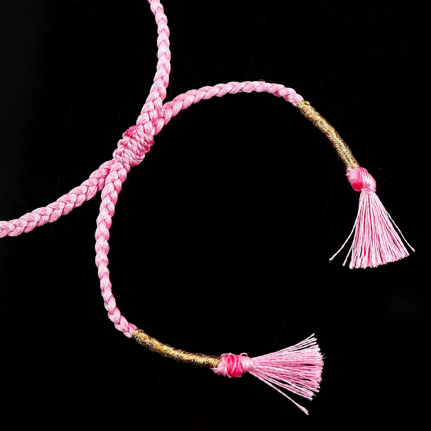 GEMSYMPHONY Strawberry Quartz Gemstone Beads Braided Bracelet – 3.5mm Natural Stone Beads, Handmade Adjustable Braided Rope Bracelet, Healing Crystal Jewelry for Men & Women, Unisex Boho Gift
