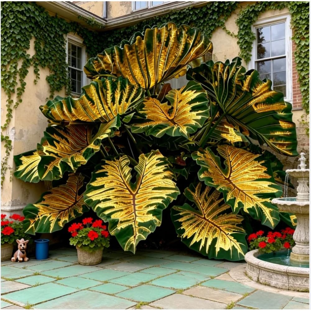FERIWOY Elephant Ear Bulb Starter for Lush Greenery Display in Garden and Patio