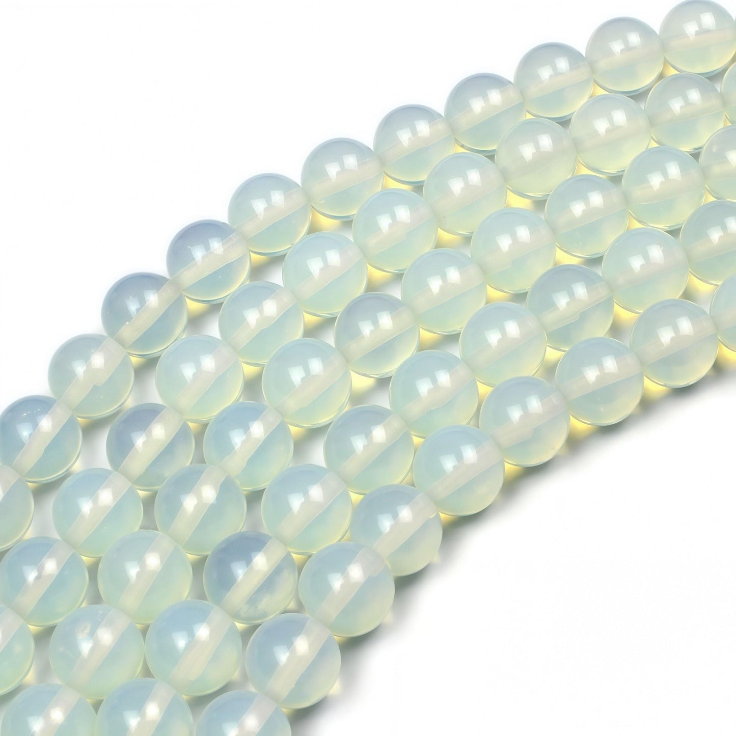 MJDCB Synthetic Opal Round Crystal Energy Stone Beads Healing Power for Jewelry Making (10mm)