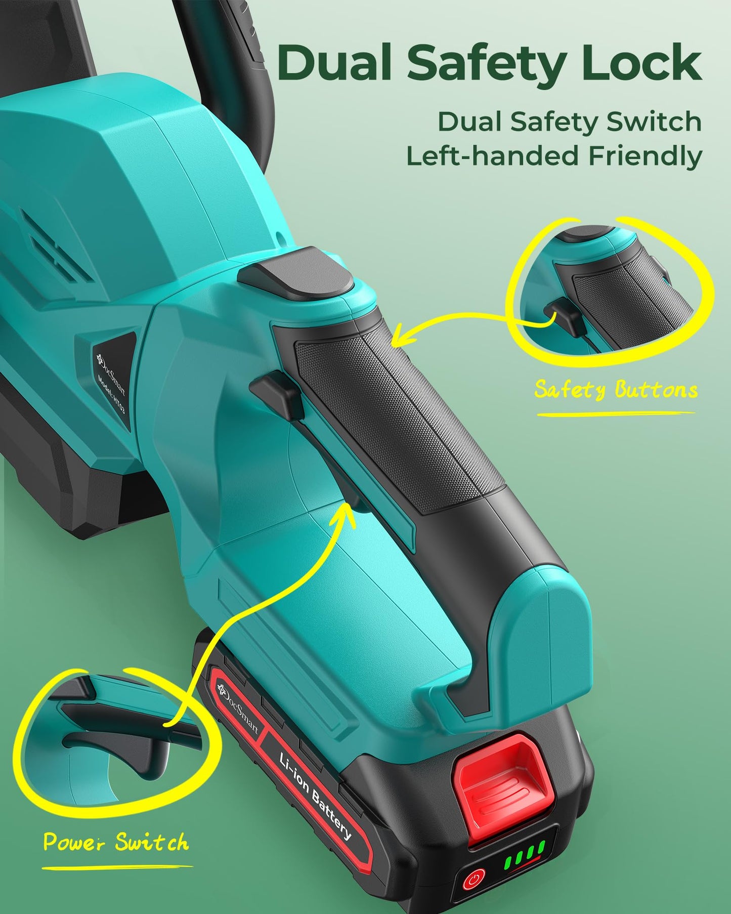 22'' Cordless Hedge Trimmer with 2 Rechargeable Batteries & Charger, 3000RPM Brushless Electric Handheld Bush Clipper, 180° Rotatable Head, 2/3'' Blade Gap, Gardening Gifts for Mother’s Day
