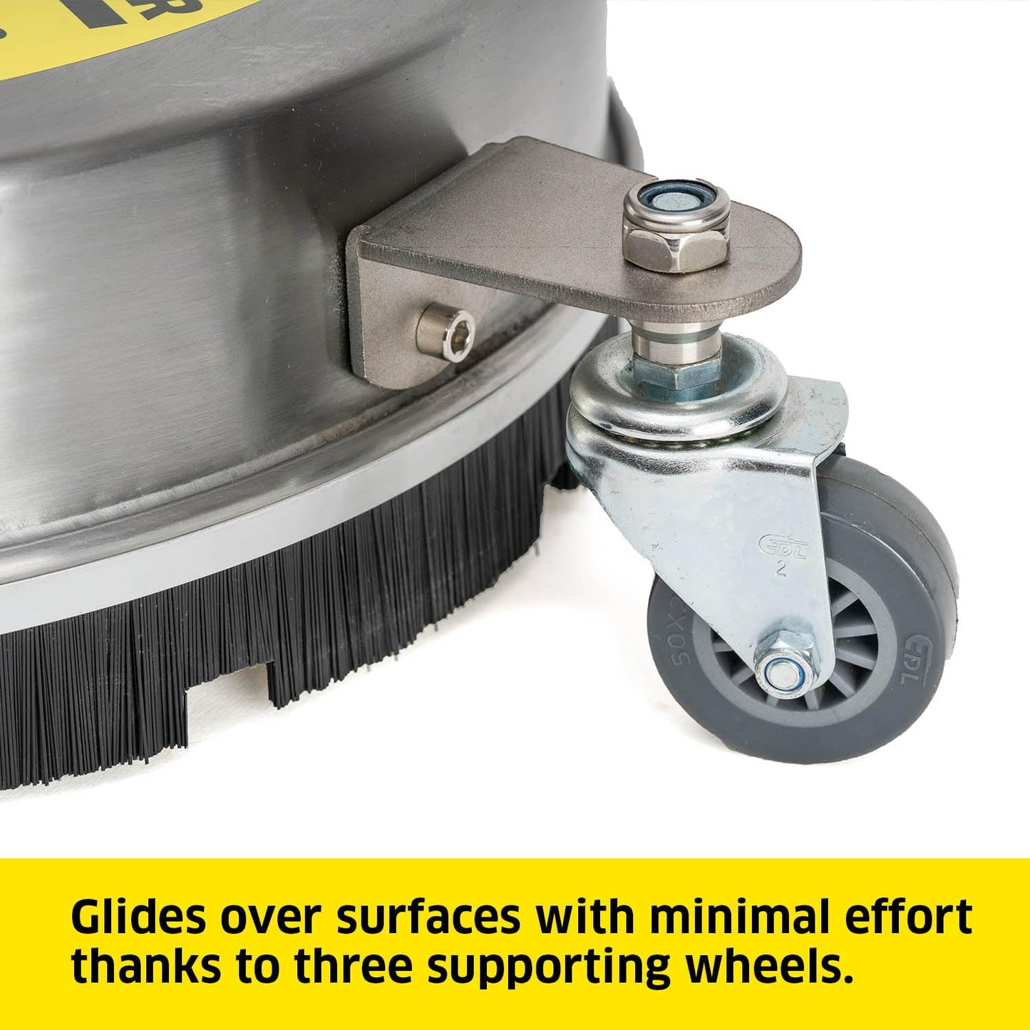 Kärcher Pressure Washer Surface Cleaner 15", 3 Wheels, Stainless Steel, Quick Connect, 4000 PSI, Ideal for Driveways, Patios, Decks, Sidewalks