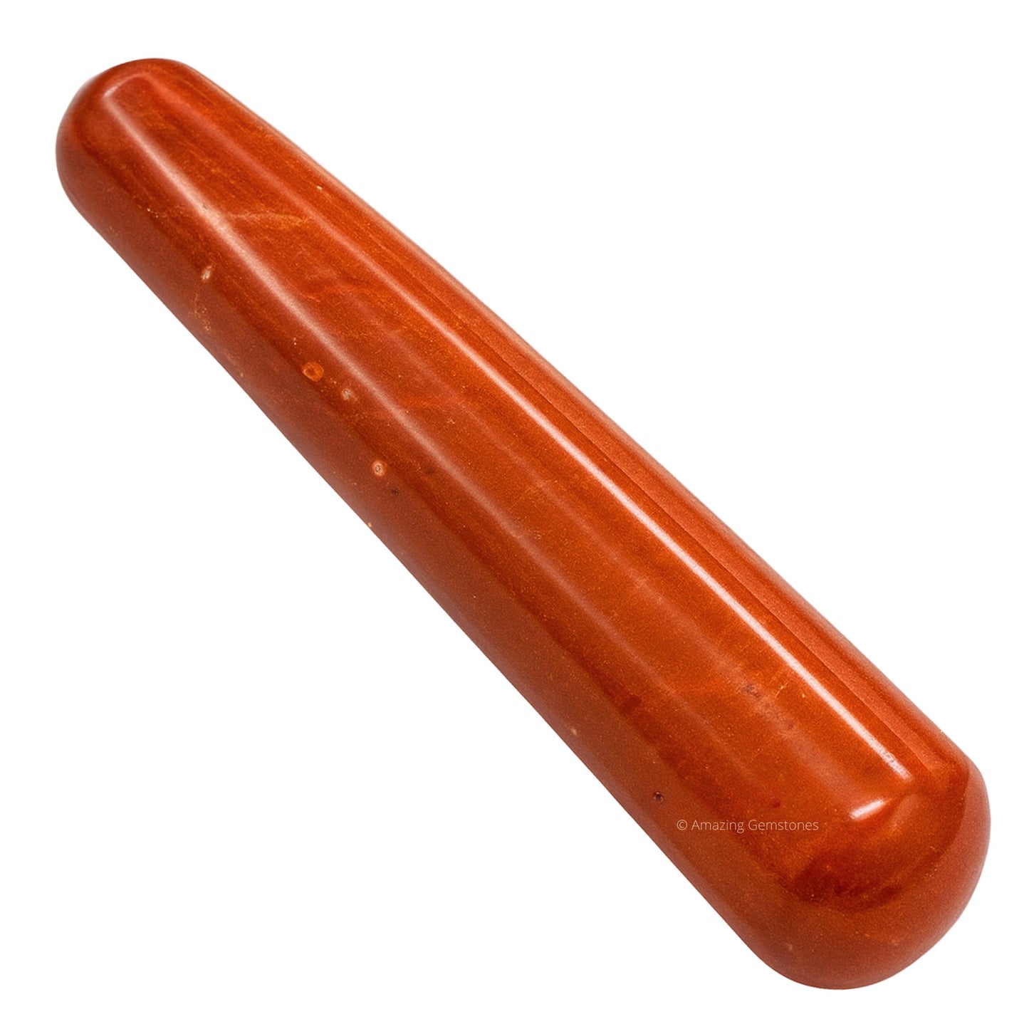 Amazing Gemstone Red Jasper Crystal Wand Massage Stick - Pelvic Wand Gua Sha for Adults - Crystals and Healing Stones Massage Wands for Adults Gifts (Smooth)