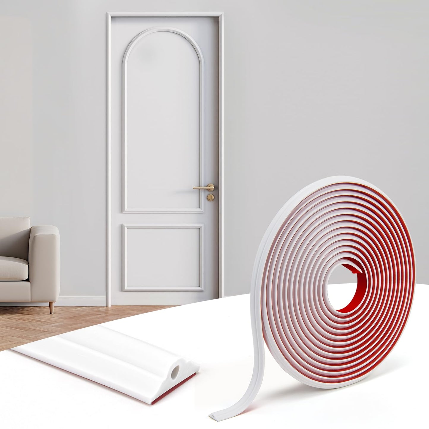 Art3d 30Ft Flexible Peel and Stick Crown Molding Trim, Self-Adhesive Panel Moulding Décor Lines for Wall Door Cabinet Frame, Mirror Window Borders & Home DIY, White