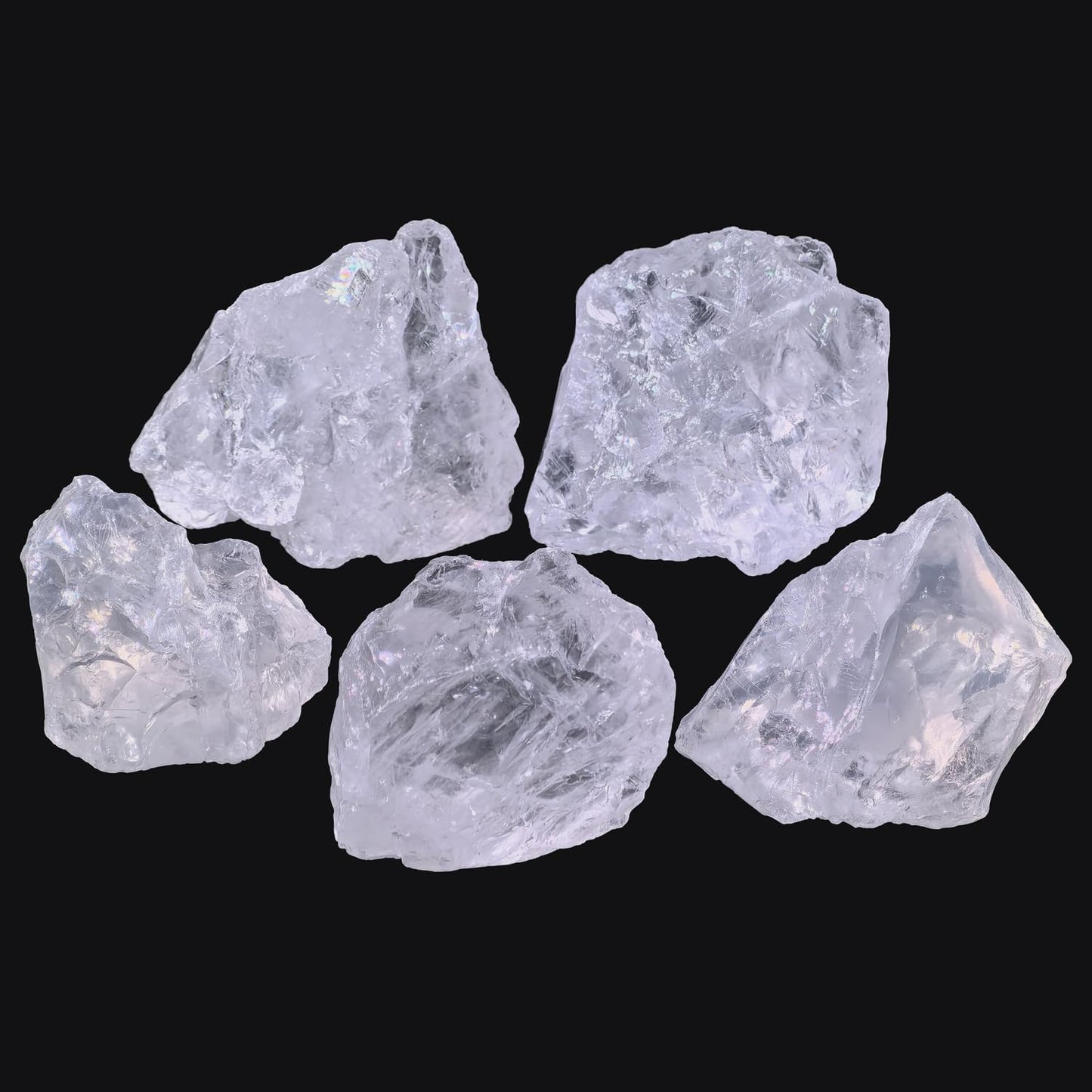Nvzi Raw Clear Quartz Crystals Bulk, Real Gemstones and Crystals, Rocks and Minerals, Healing Crystals, Quartz Crystals and Healing Stones, Cuarzos Originales De Energia Y Piedras(1LB)