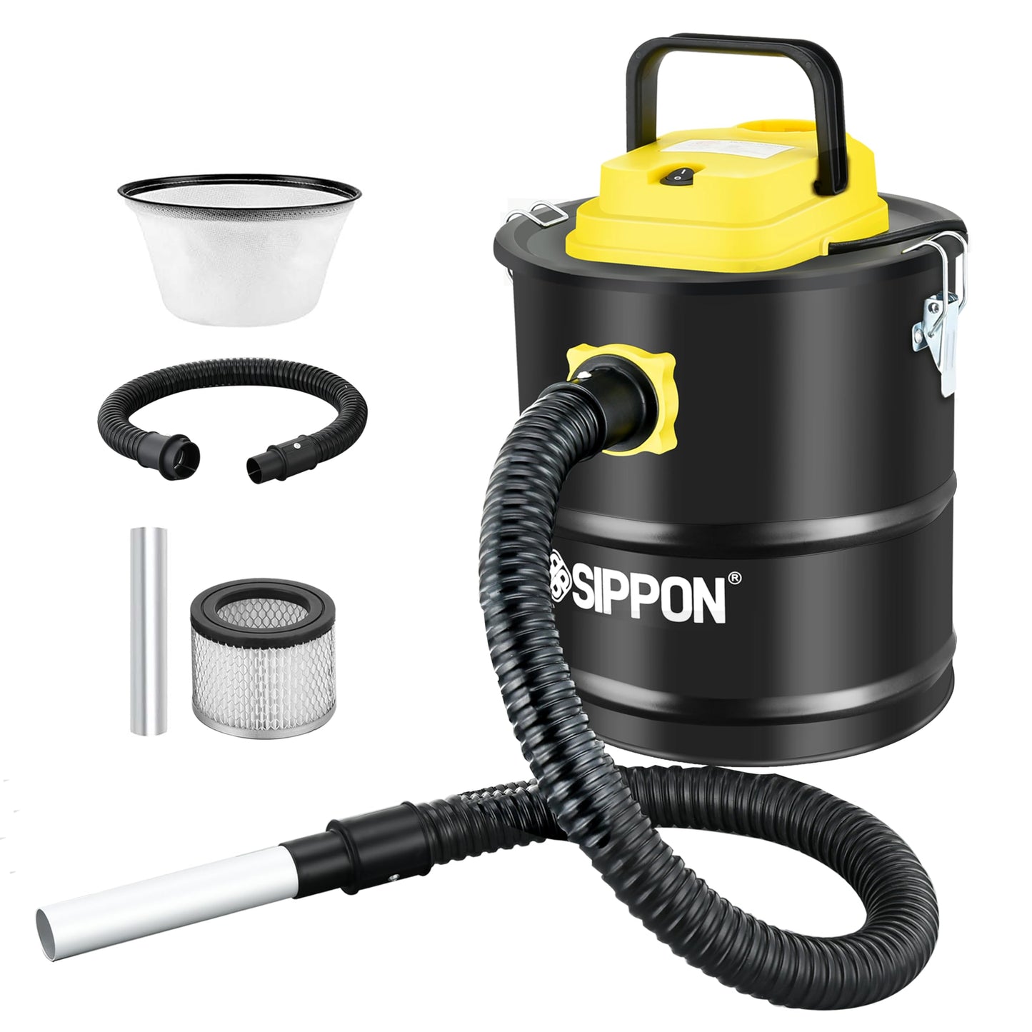 SIPPON Ash Vacuum Cleaner, Pellet Stove Vacuum Cleaner with Wheeled Base & Blower Function, 800W Powerful Suction 2.6 Gallon All-in-One Ash Vacuum for Fireplaces, Pellet Stoves