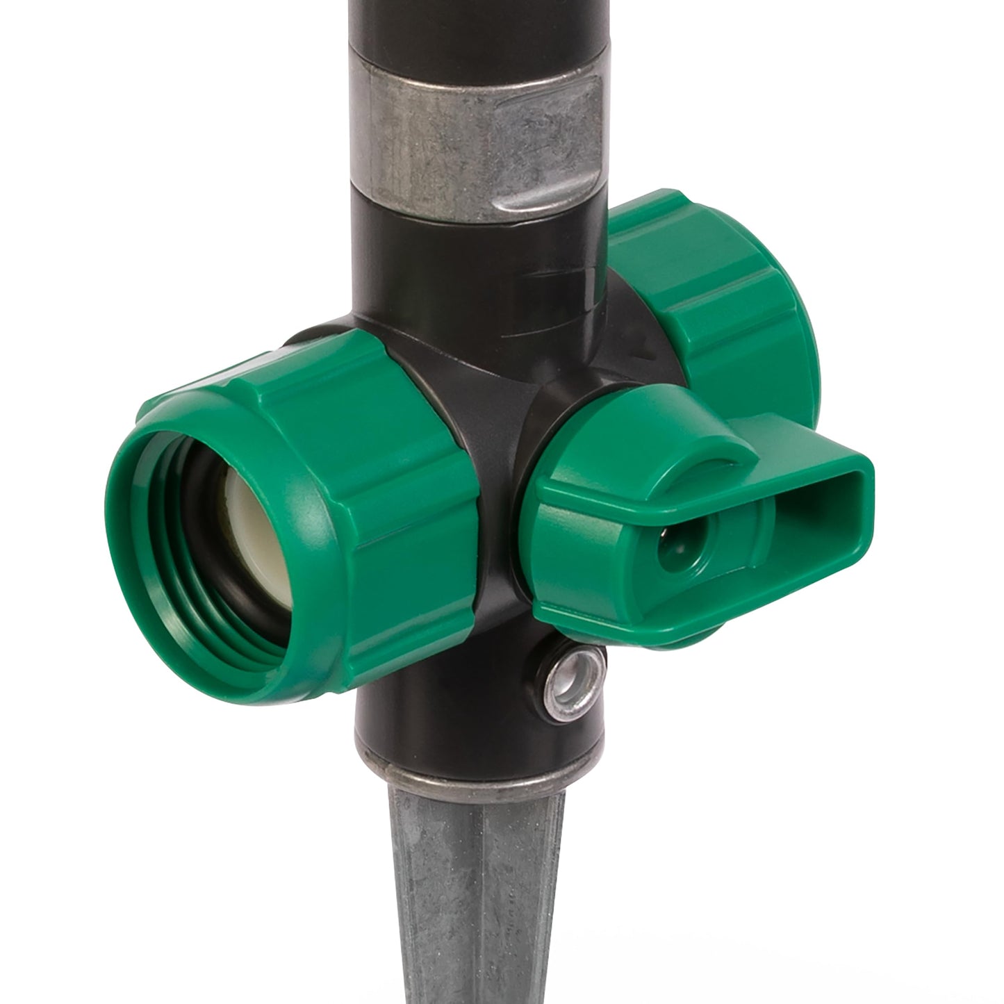 Gilmour Adjustable Spot Sprinkler with Spike Base, Pivoting Multi Pattern Sprinkler Head for Targeted Coverage in Flower Beds and Vegetable Gardens