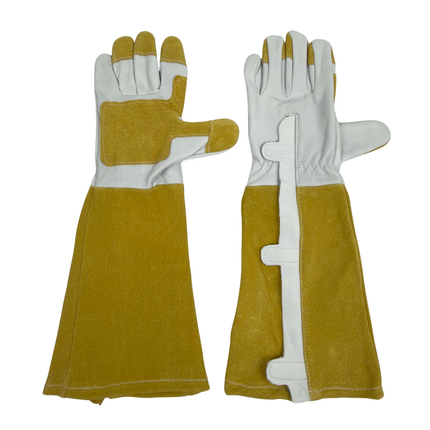 Ogre Outdoor and Garden Supply Zip-Up Rose Pruning Gloves | Leather Gauntlet Gardening Gloves | Long Forearm Thorn Protection