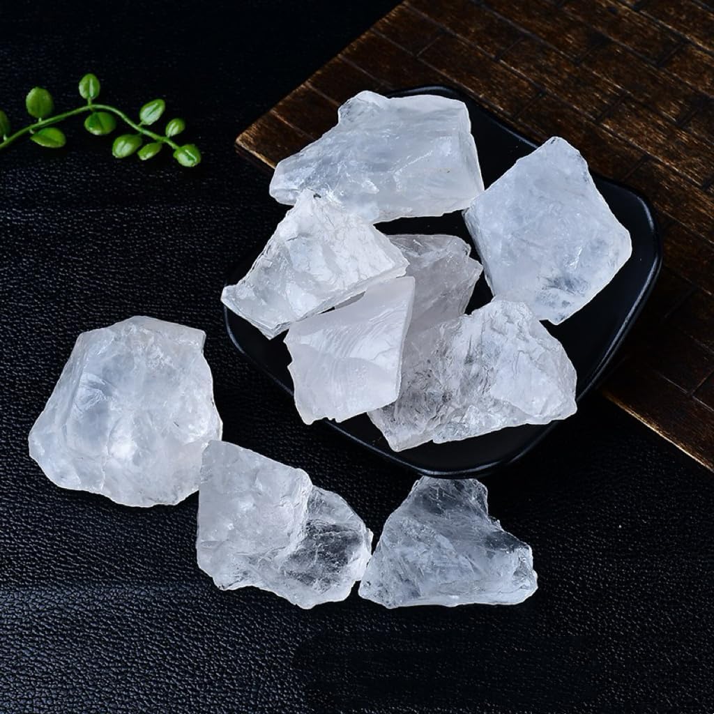 1LB Natural Clear Quartz Raw Healing Crystals, Energy Stones for Meditation, Reiki, Chakra Balancing, Home Décor and Spiritual Gifts (10-30mm)