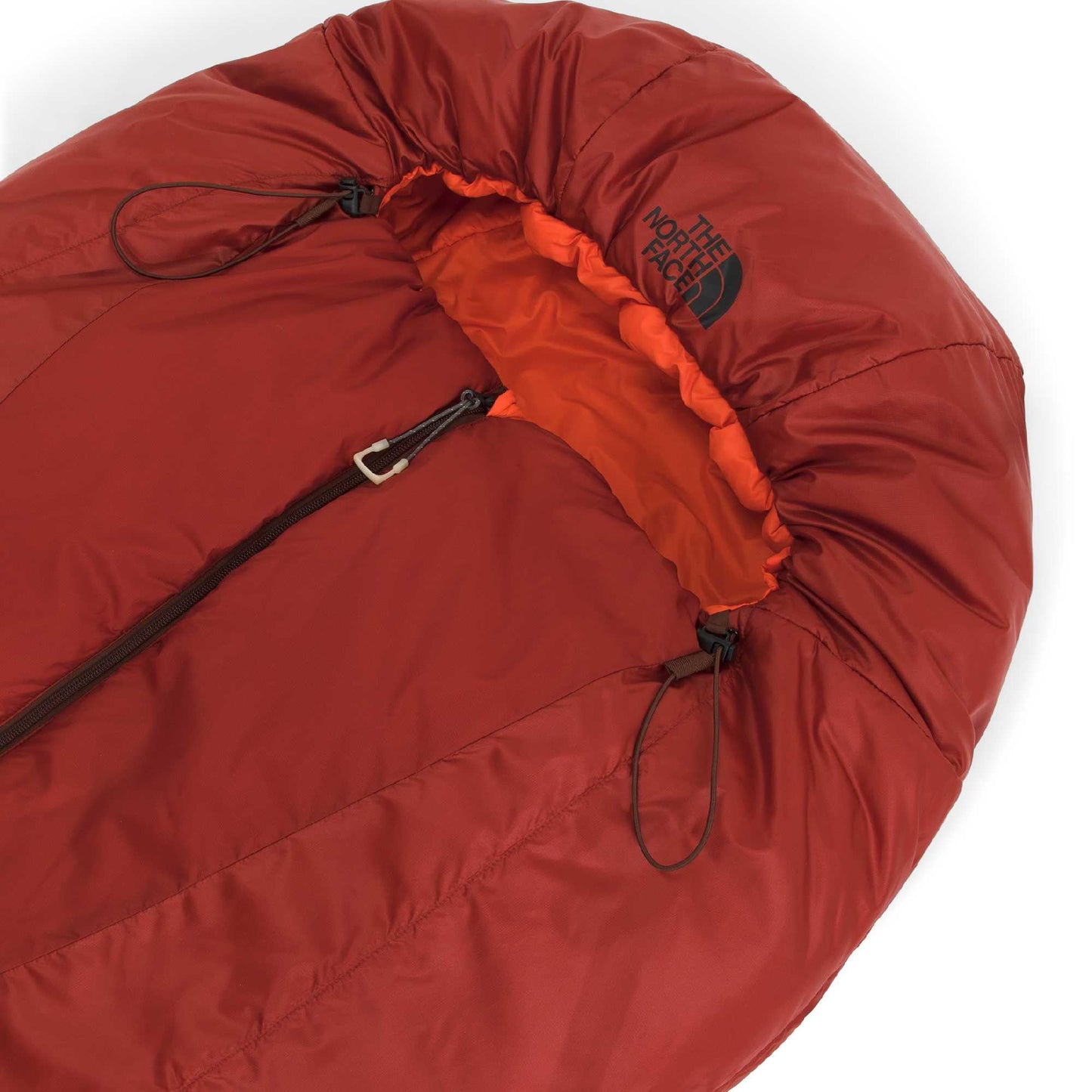 THE NORTH FACE Stormbreak 50F / 10C Backpacking Sleeping Bag - Water Repellent, Fully Insulated, Includes Stuff Sack, Iron Clay/Lava Red, Long