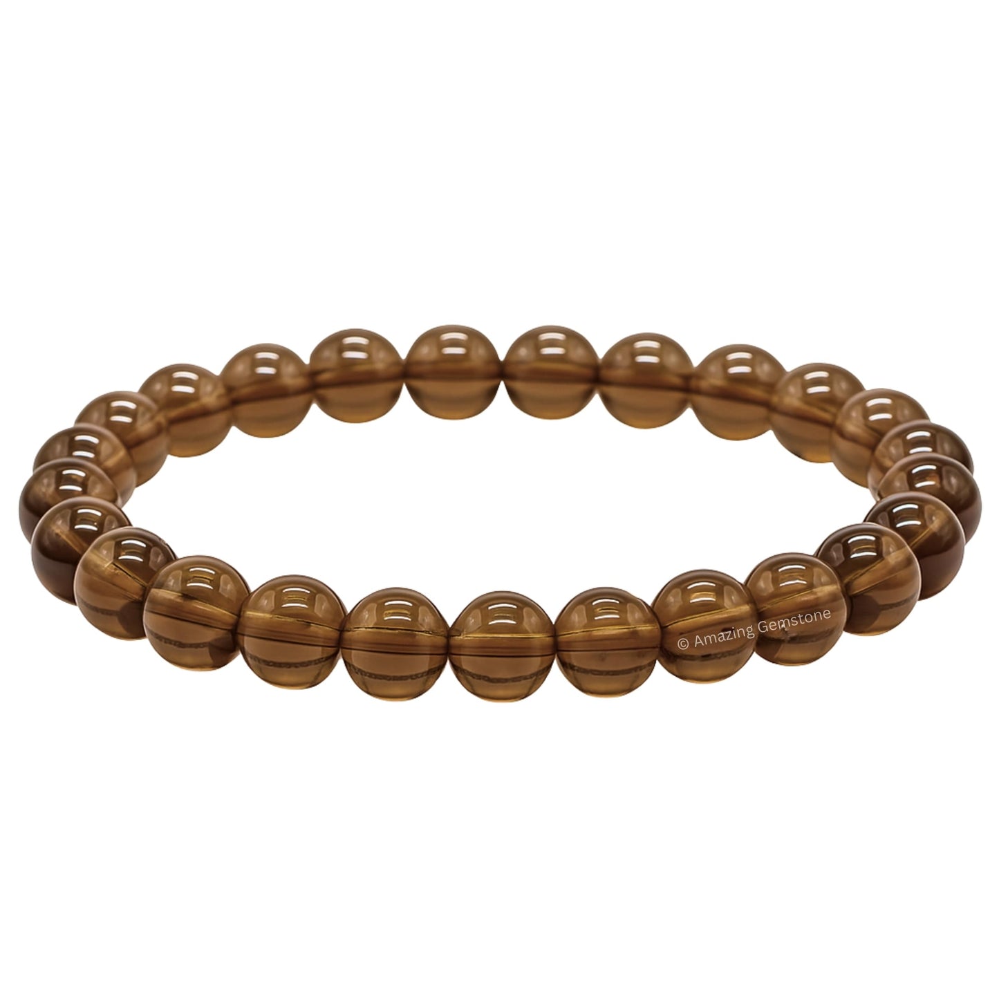 Amazing Gemstone Crystal Bracelet for Women Men's Gifts - Protection Healing Crystal Bracelet - 8mm Gemstone Beaded Stretchable Bracelet Pulseras Para Hombres Mujer Stocking Stuffers Mothers Day Gift (Smoky Quartz)