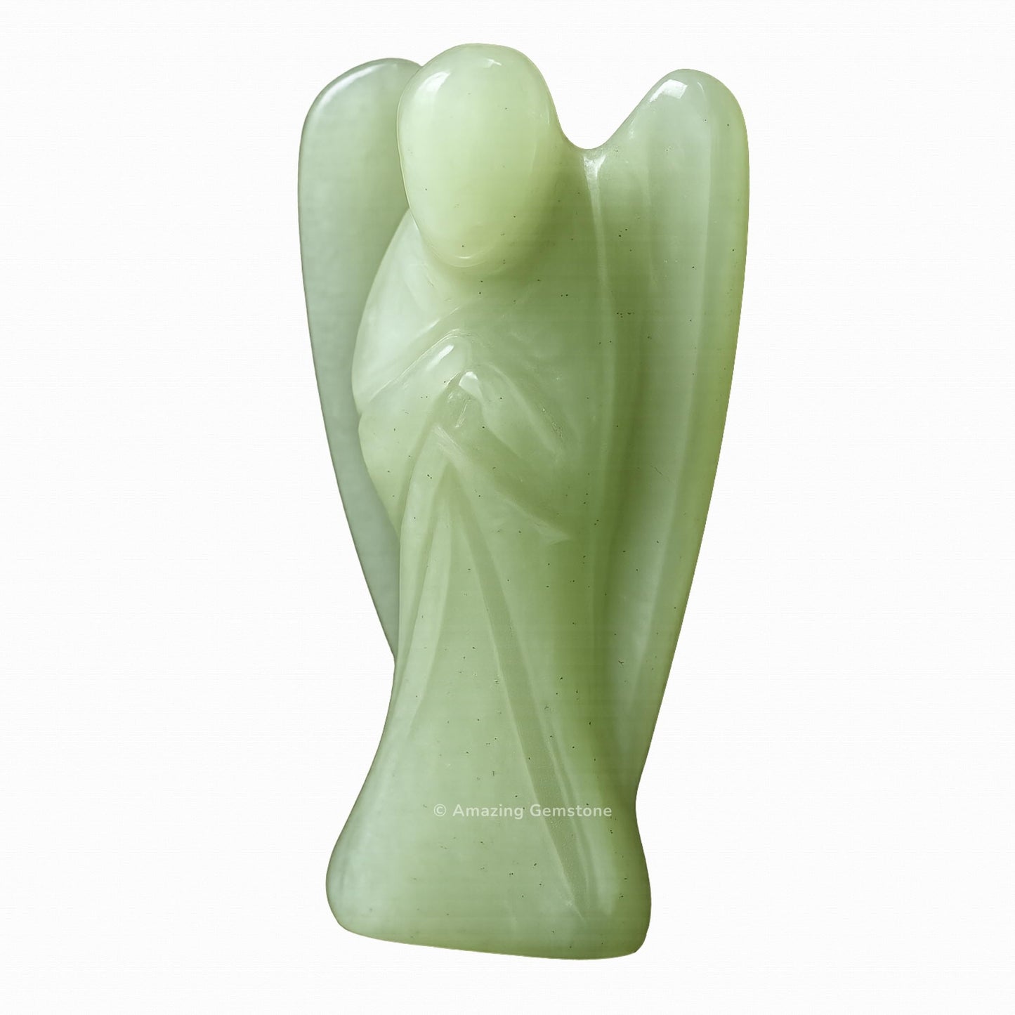 Amazing Gemstone Green Aventurine Angel - Green Aventurine Crystal Angel and Pocket Guardian Angel Crystal Figurines (1.5 inches)
