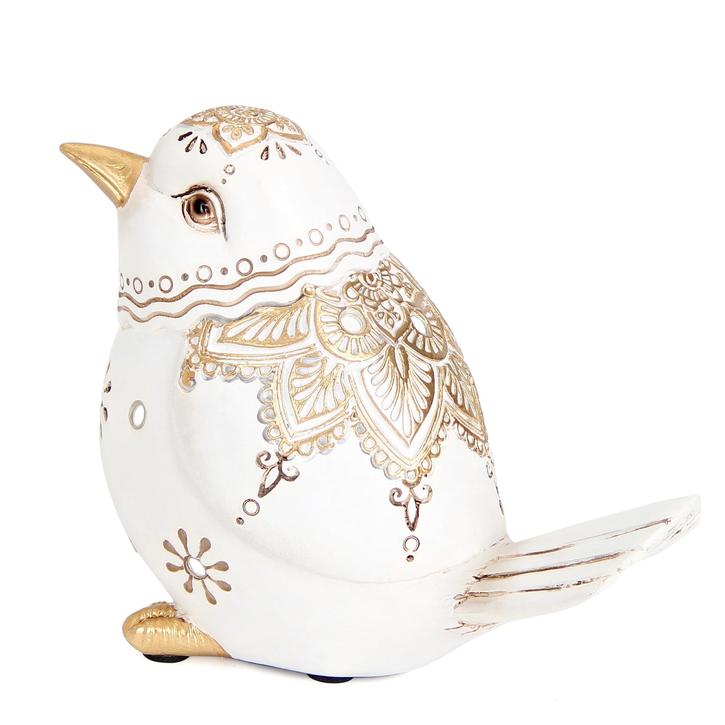 Xintim Bird Statue for Home Decor Accents Boho White Bird Figurines for Shelf Living Room Bedroom Centerpiece Table, Decorative Birds Sculpture, Animal Decor Gifts for Bird Lovers, Women