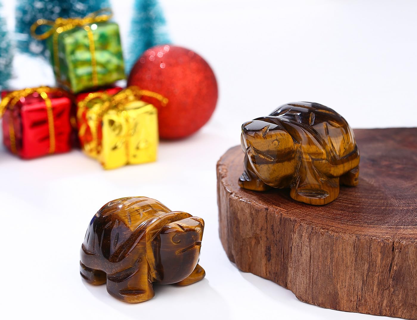 DUQGUHO 2" Travel Turtle Gift Decor Crystals Figurines Tiger Eye Crystal Best Turtles Travels Gifts for Women Traveling Travelers Cute Decorations