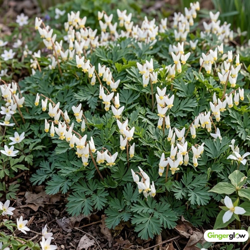 20 Live Dutchman’s Breeches Bare Root Plant, Easy Care, Low Maintenance, Early Spring Blooming Perennial, Ideal for Shade Gardens & Woodland Landscapes