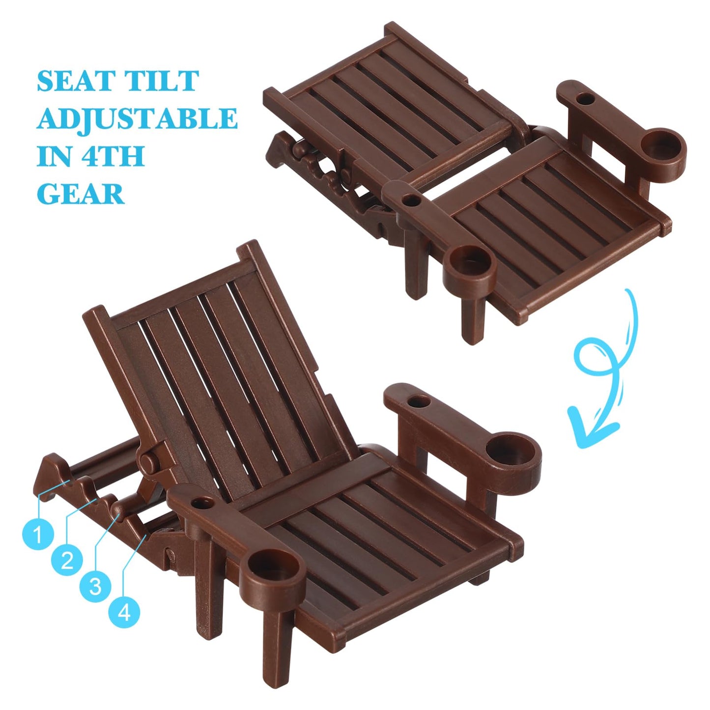 Angoily 1 12 Scale Miniature Dollhouse Swimming Pool Set with Swim Ring and Beach Chair Plastic Mini Toy Pool for Doll Accessories 7.87 X 3.54 X 0.79 Inches