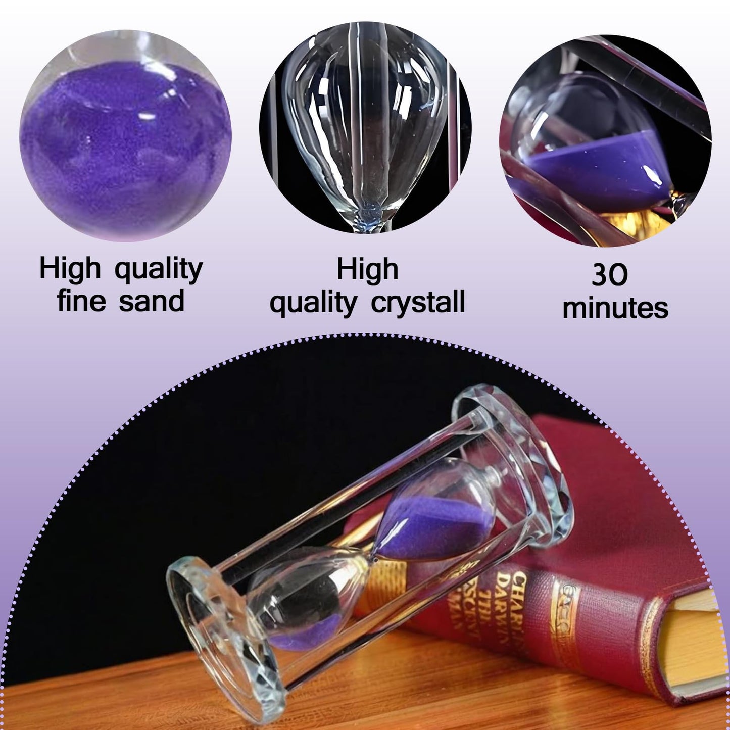 Hourglass Timer 30 Minutes, MEKBOK Plastic Sand Timer 30 Minutes, Children's Hourglass Color, Games, classrooms, Kitchens, Decorations