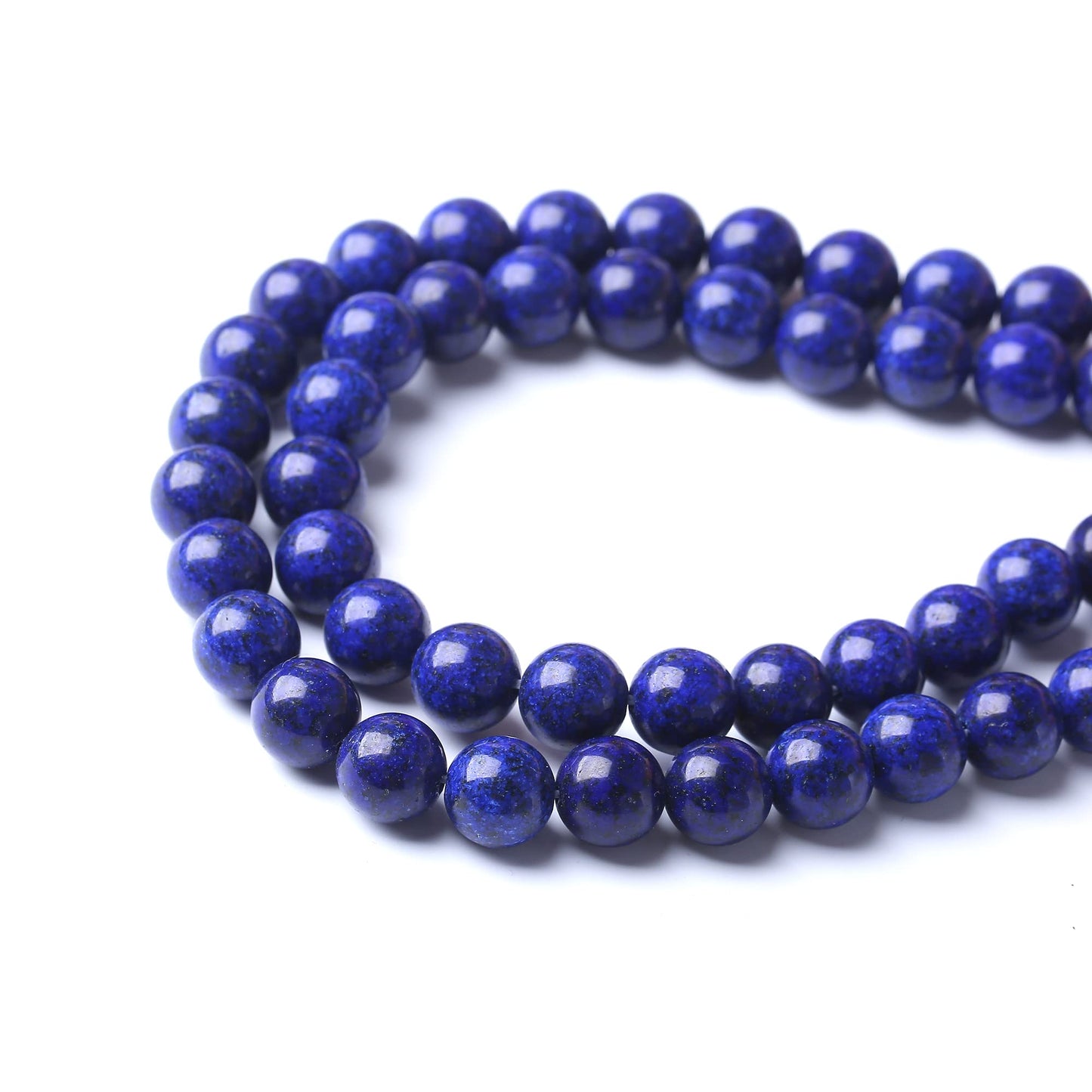 10MM Lapis Lazuli Stone Round Loose Beads Natural Gem Beads Crystal Energy Stone Beads for Jewelry Making DIY Bracelet Necklace