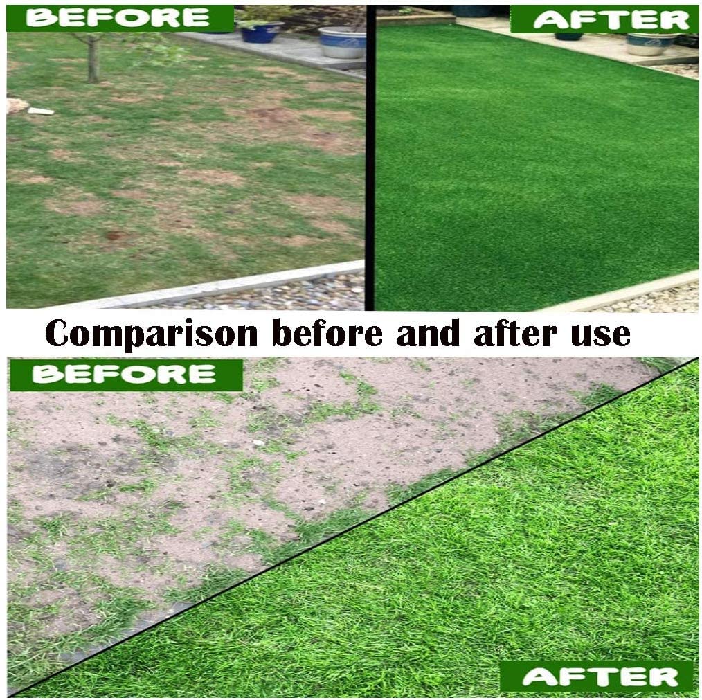 Grass Seed Mat Roll, Biodegradable Lawn Seed Mat,Backyard Plant Growing Grass Seed Germination Blanket, one-Piece Solution-just Water and Grow-not Fake or Artificial Tur, green