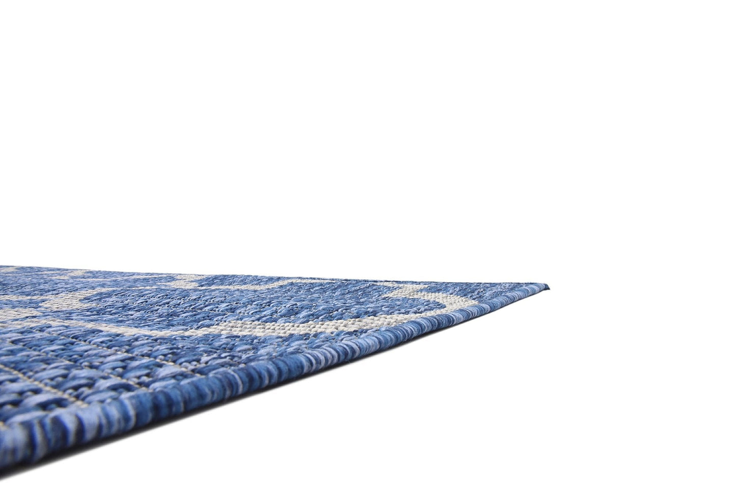 Unique Loom Outdoor Trellis Collection Area Rug (4' 1" x 6' 1" Rectangle, Navy Blue/ Ivory)