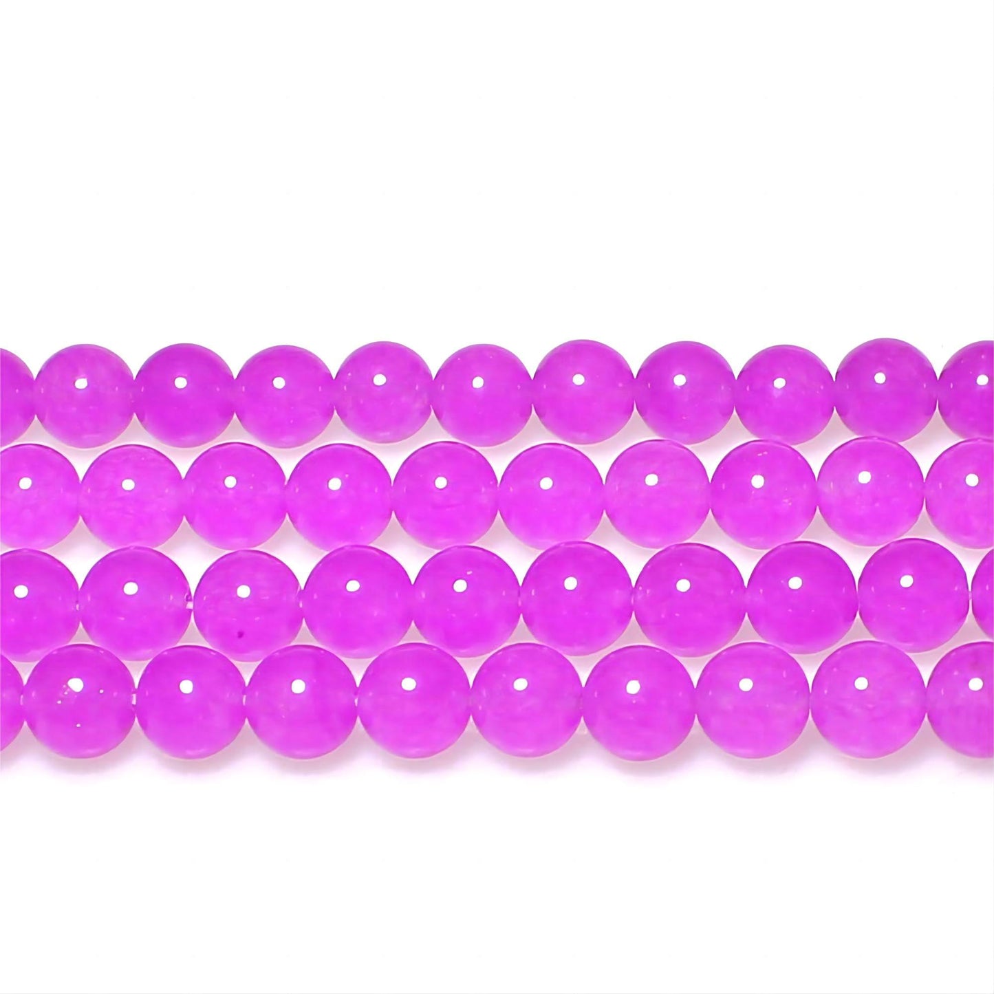 MJDCB Stone Beads 8mm 43pcs Round Purple Red Jade Loose Gemstone Bead Charms for Jewelry Making Bracelet Necklace Earring Pendant