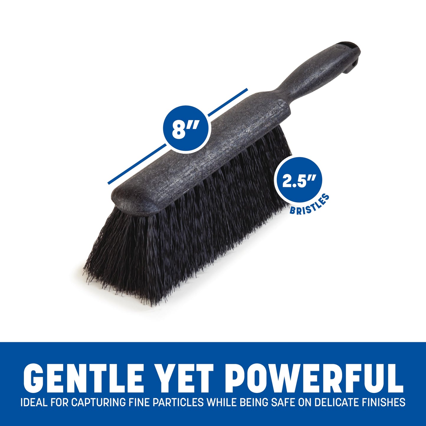 Carlisle FoodService Products 3625803 Fireplace/Bench Brush, 8", Black